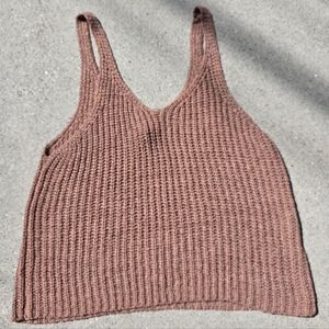 moon & madison Ribbed Knit Tank Top in Brown